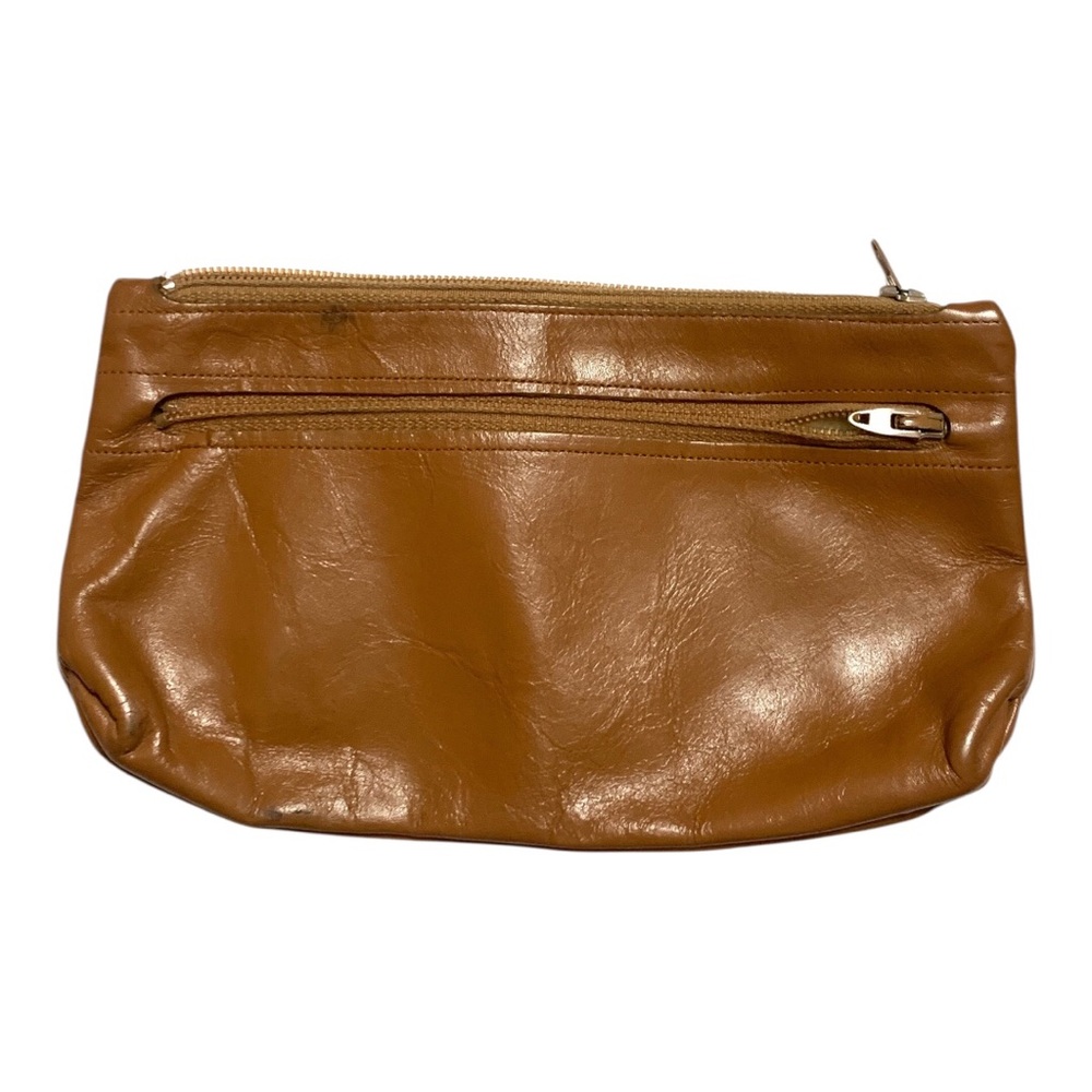 Vintage Buxton Tan Leather Mini Cosmetic Bag